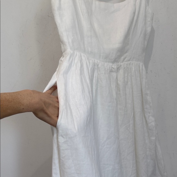 NWT Reformation Bucatini Linen midi dress in white - Picture 12 of 12